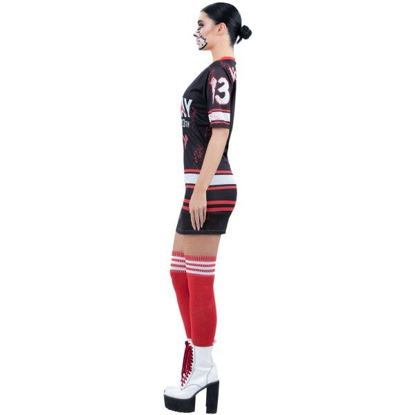 Smiffys Friday the 13th ladies costume printed hockey dress, UK version
