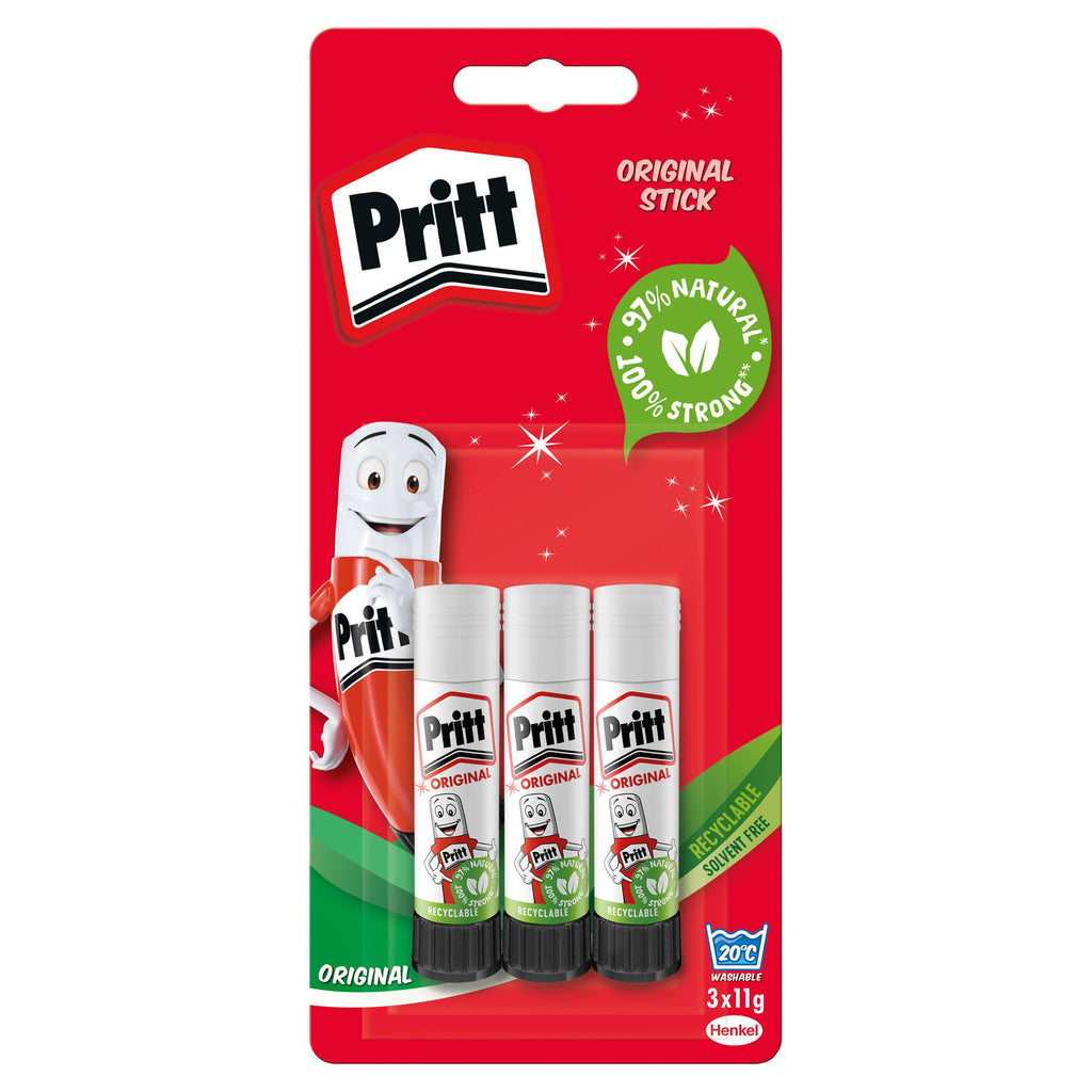 Pritt Glue Stick Value Pack - 11G  X 3