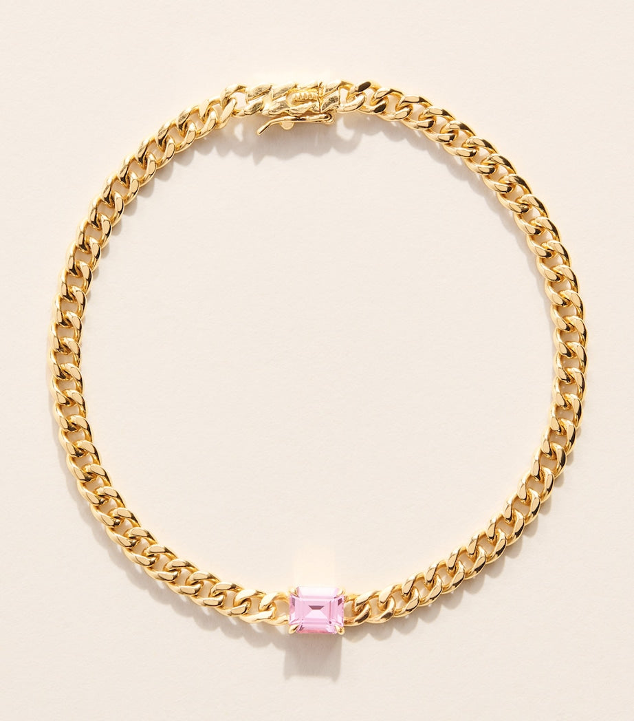 Anita Ko yellow gold sapphire chain bracelet 16.5cm, UK version