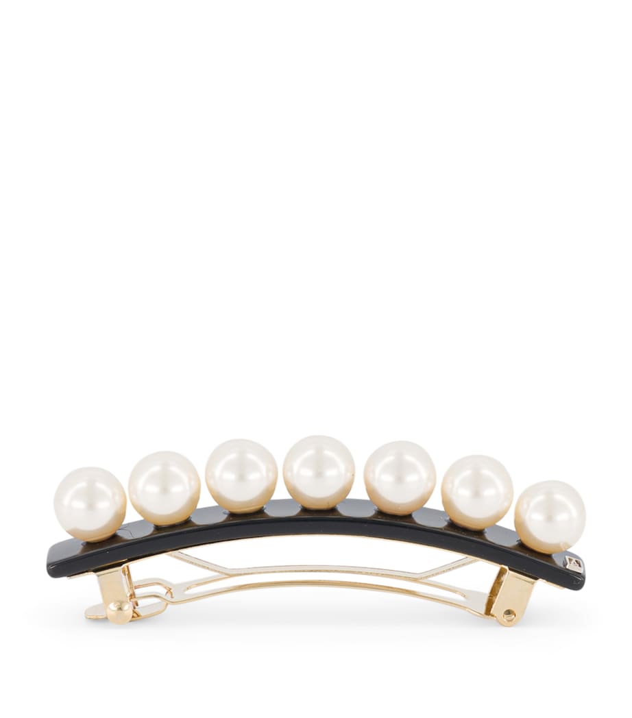 Alexandre de Paris oversize pearl-detail slide hair clip, imported from the UK