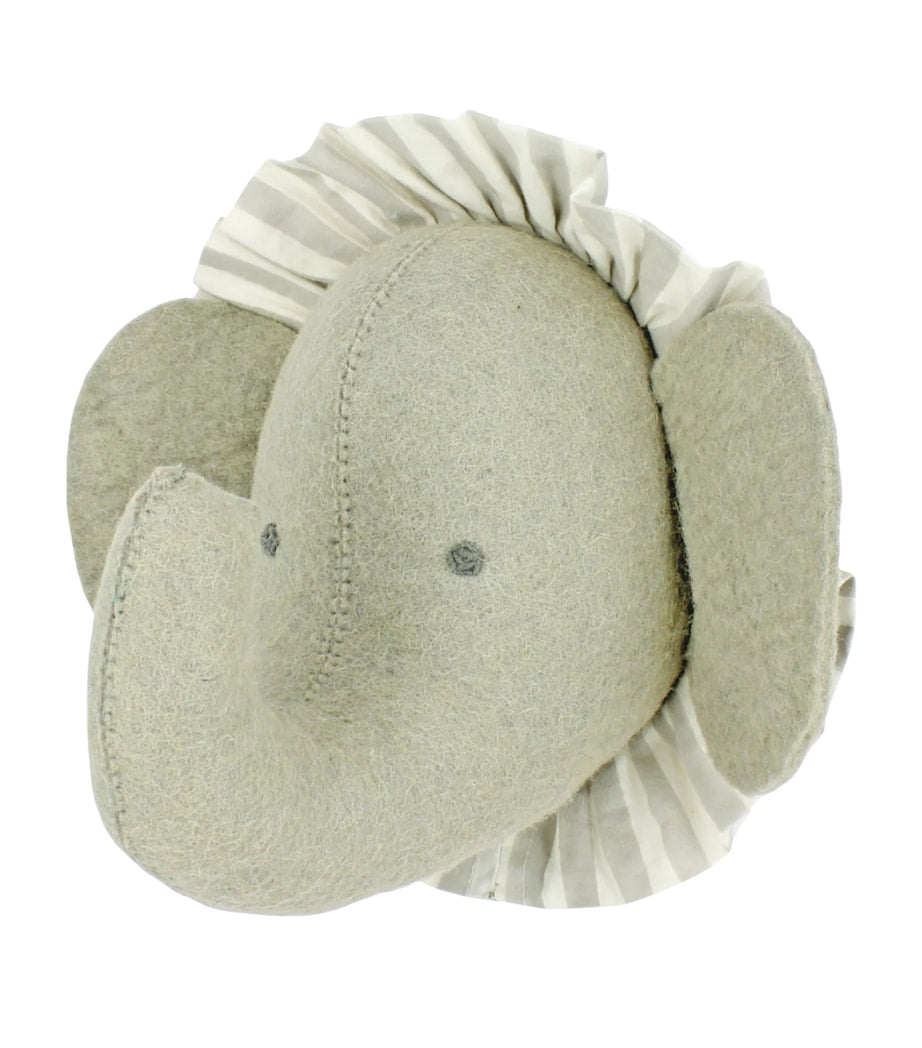 Fiona Walker mini organic wool elephant head decoration 30cm - British product