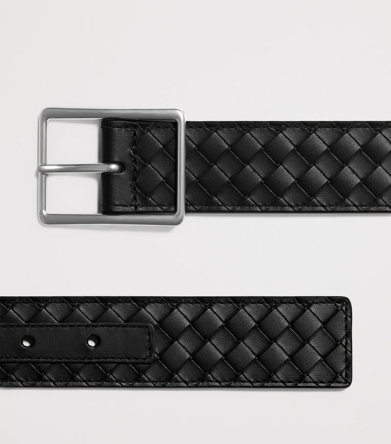 حزام Bottega Veneta الجلدي Intrecciato Piccolo ، الإصدار البريطاني