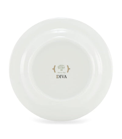 Harrods Green Porcelain Soup Plate 24cm- Buy online at McGrocer