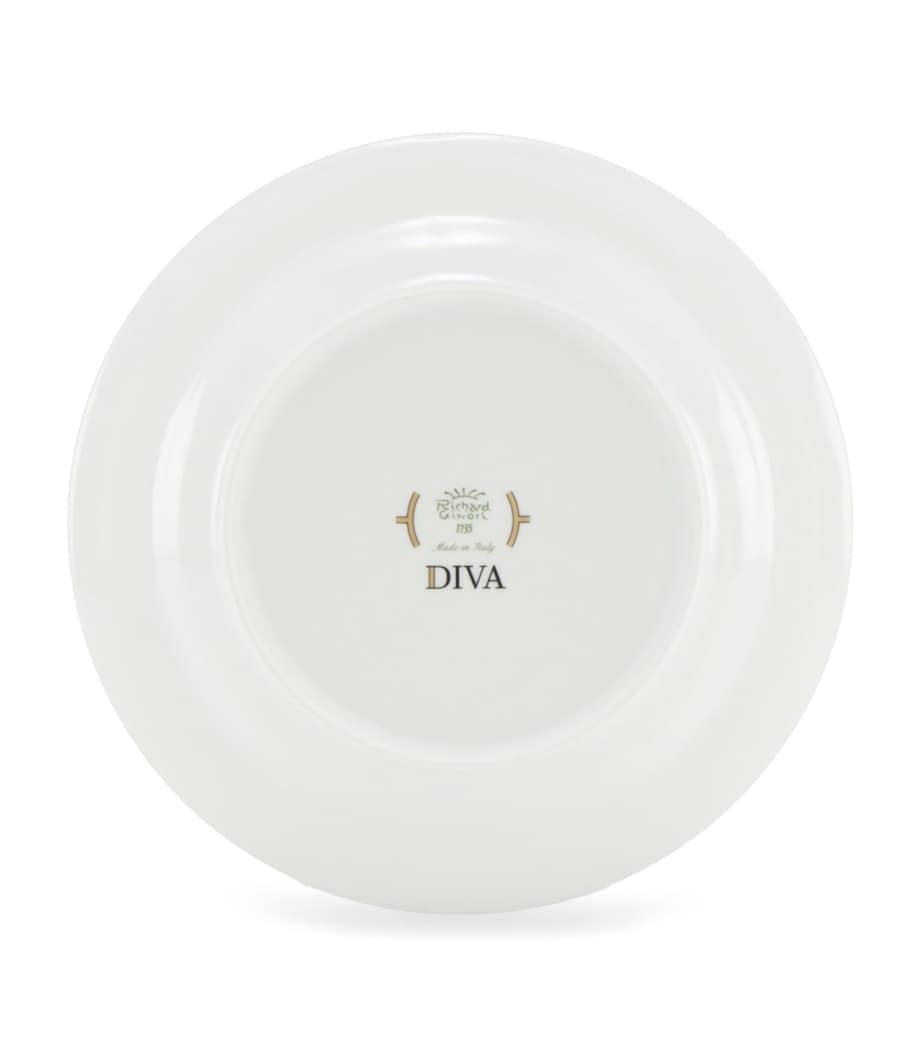GINORI 1735 green porcelain soup plate 24cm, UK version