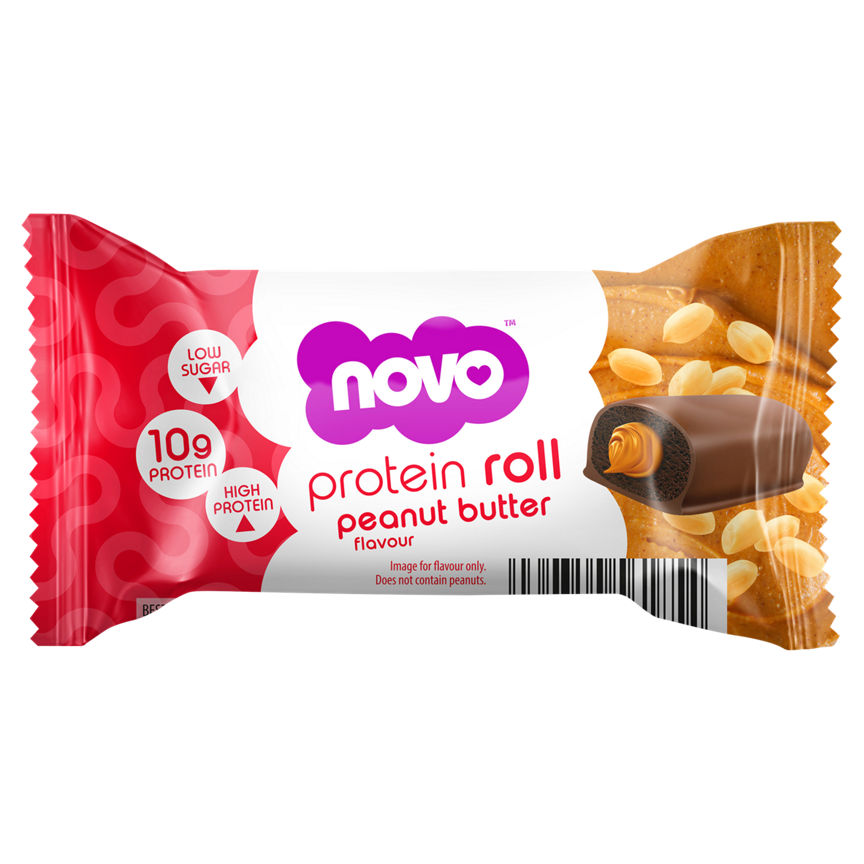 Novo Protein Roll Peanut Butter Flavour 33g GOODS ASDA   