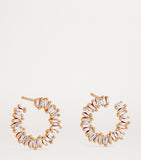 Suzanne Kalan rose gold diamond mini hoop earrings, UK version