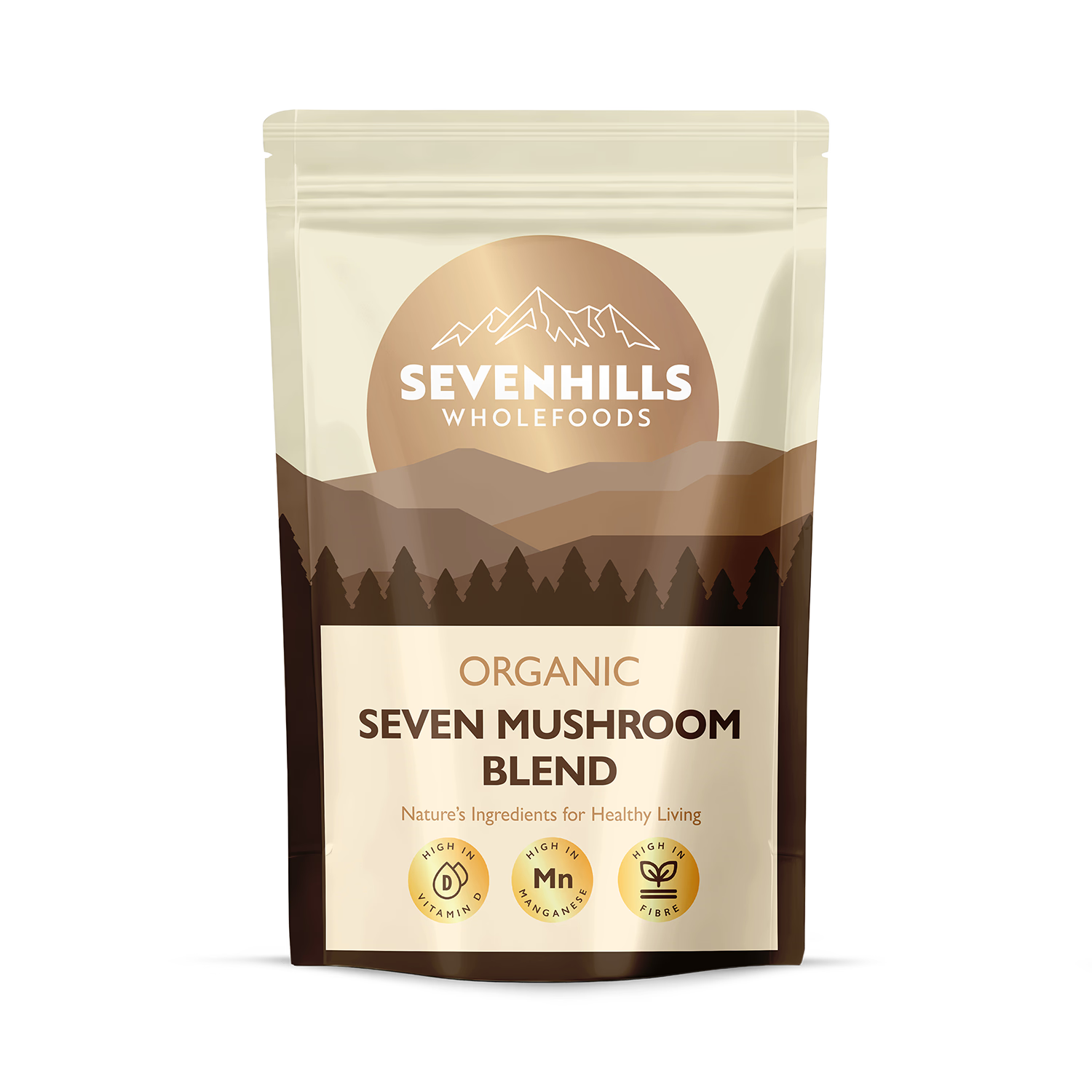 Seven Hills Whole Foods organic 7 mushroom blend powder (British brand)