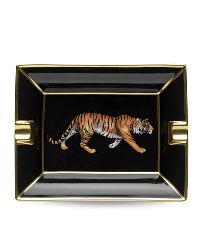 Halcyon Days Tiger Schmuckschale Handgefertigte Knochenporzellan Dekorative Schale