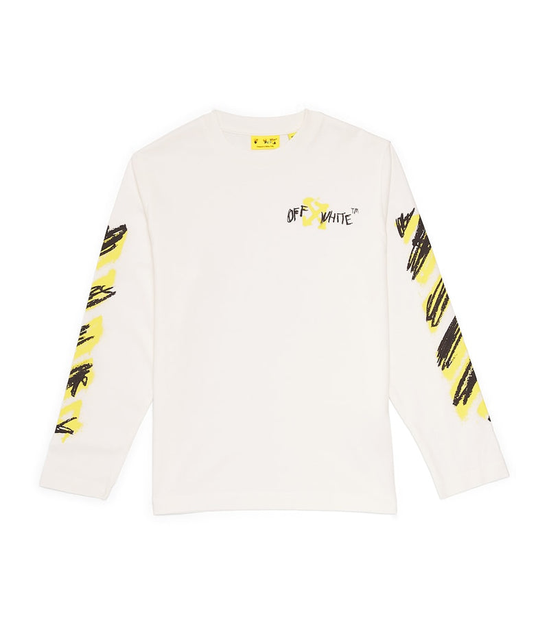 Off-White kids long-sleeve Diagonal T-shirt (4-12+ years), imported from the UK