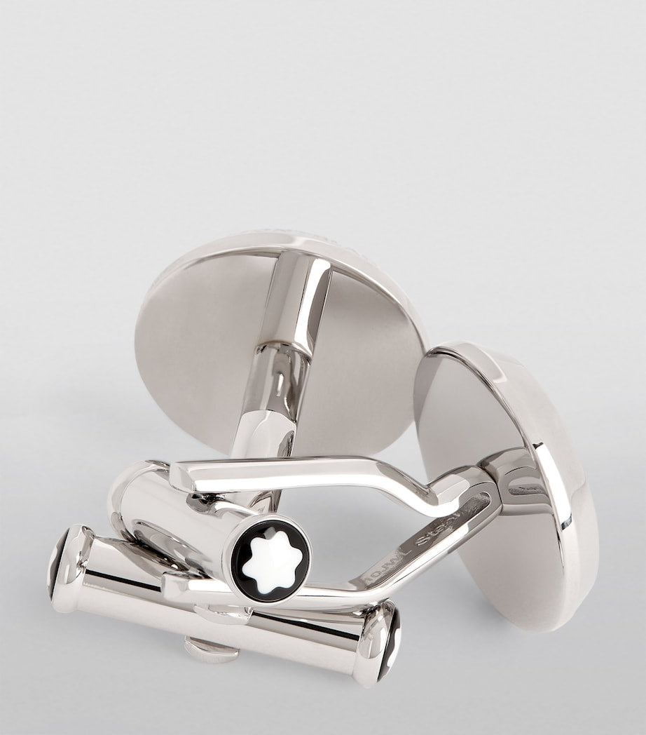Montblanc stainless steel star cufflinks (British brand)