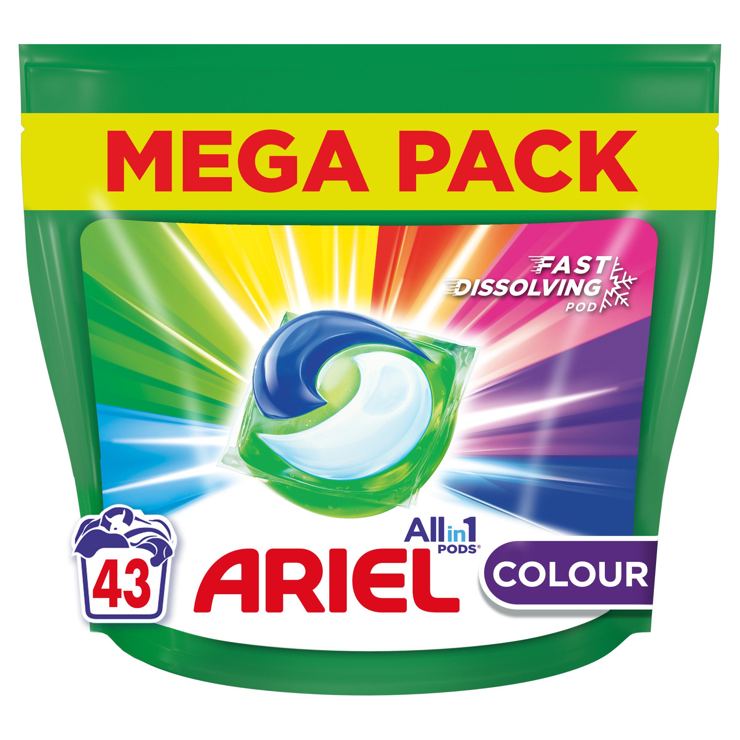 Ariel All-in-1 Pods Washing Liquid Capsules Colour 39 Washes detergents & washing powder Sainsburys   