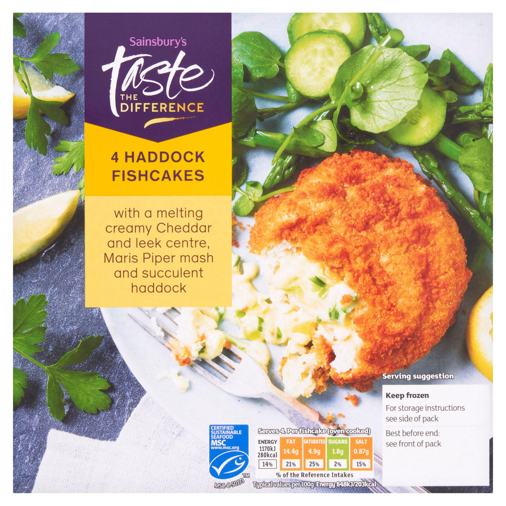 Sainsbury's Taste the Difference 4 Melting Middle Smoked Haddock Fishcakes 580g