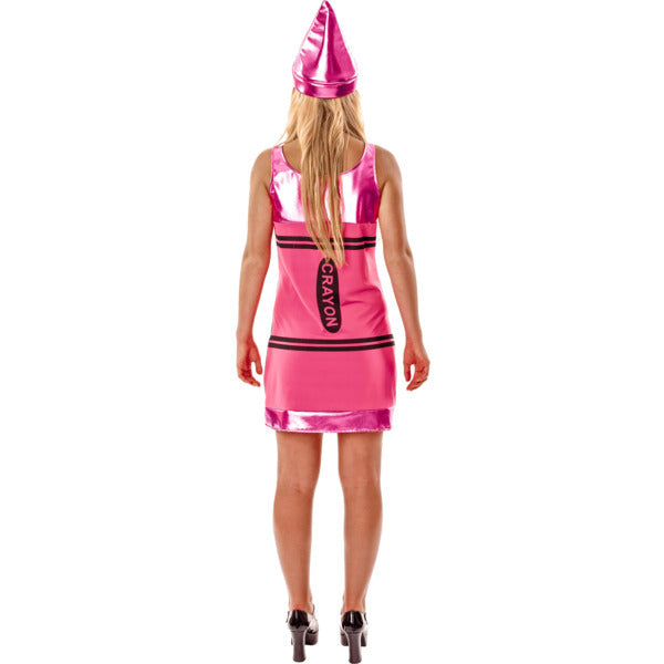 Orion Costumes Womens Pink Crayon Fancy Dress Small GOODS Superdrug   