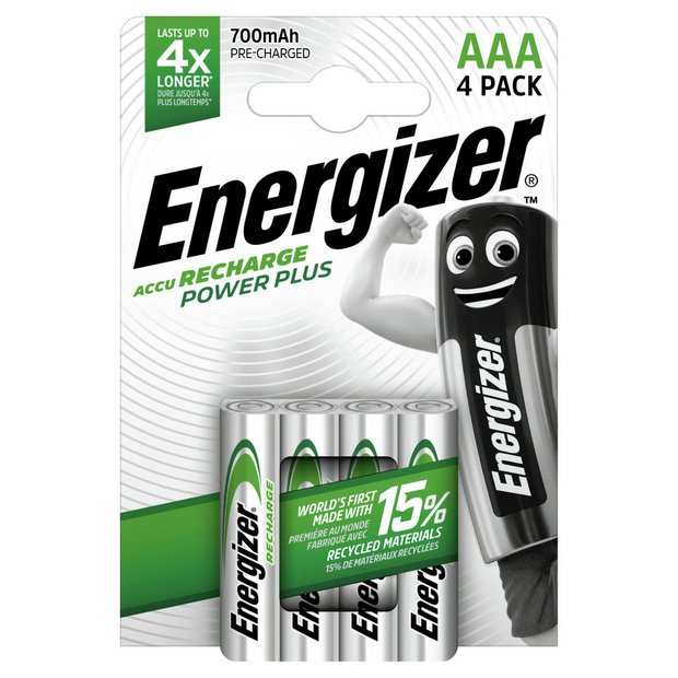 Energizer AAA batteries pack of 4, UK version