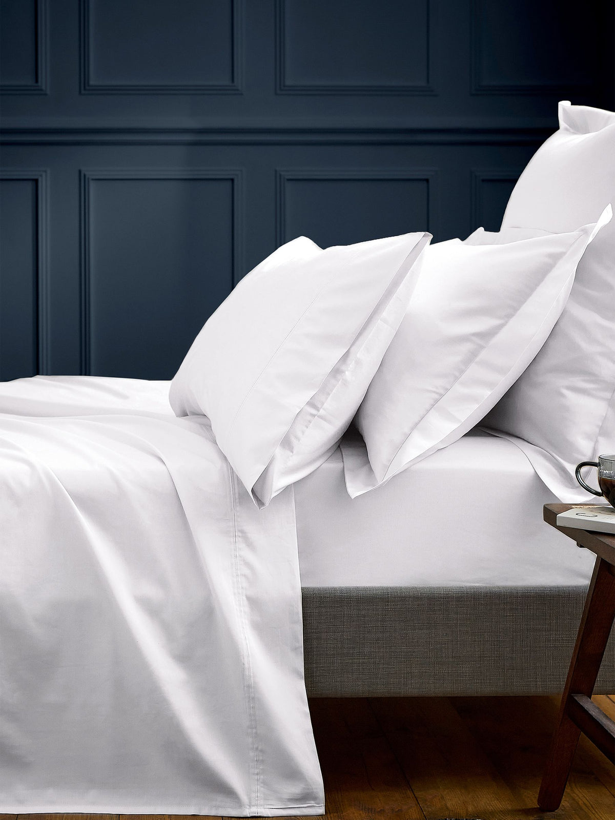 Bedeck of Belfast White Bob Oxford Pillowcase, imported from the UK