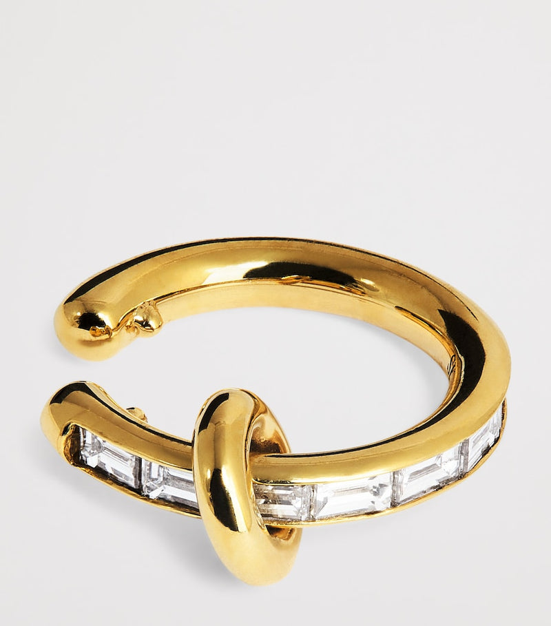 Spinelli Kilcollin yellow gold diamond ear cuff, imported from the UK
