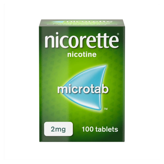 Nicorette Microtab - 2mg, x100 Tablets (stop smoking aid) smoking control Sainsburys   