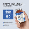 VitaBright NAC supplement 600mg 180 capsules (British brand)
