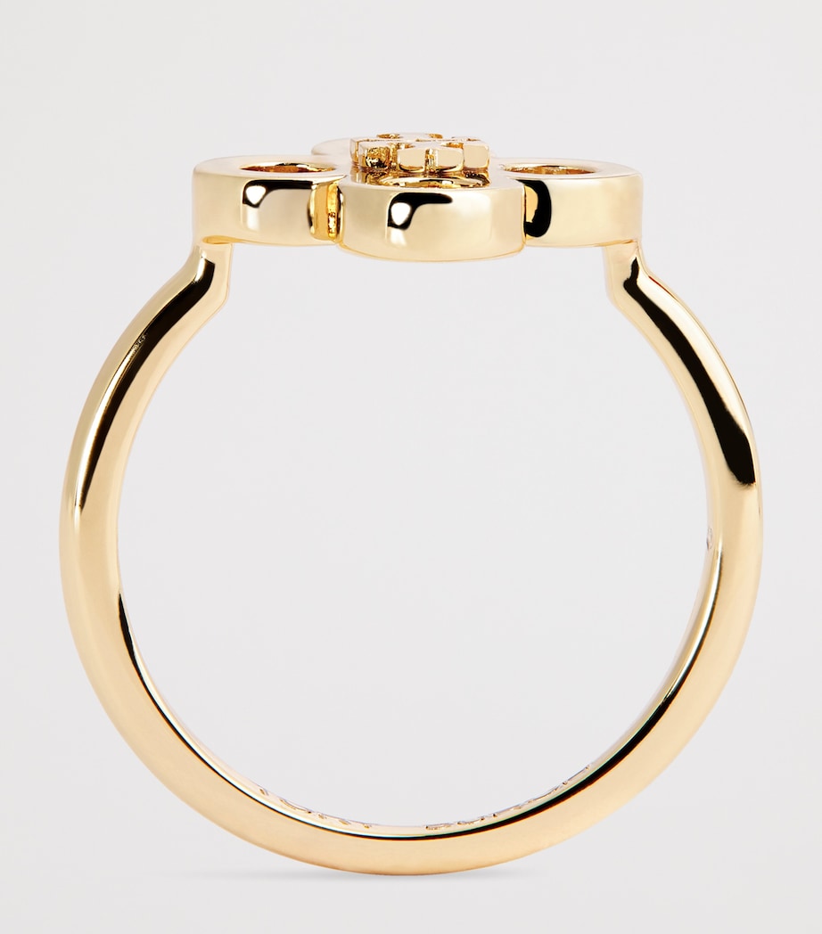 Tory Burch Kira Clover ring 18kt gold, imported from the UK