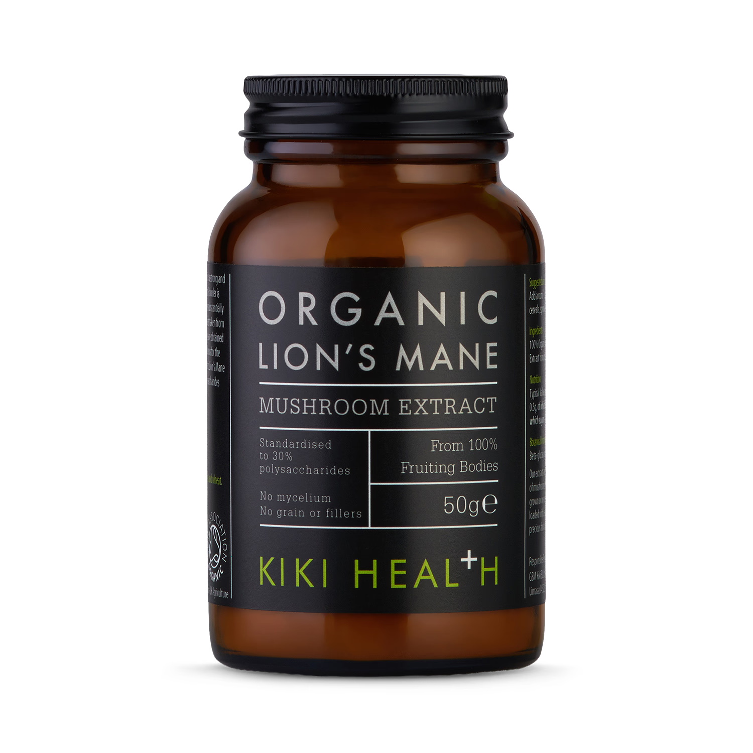 KIKI Health organic Lion's Mane extract powder 50g (British brand)