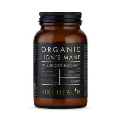 Holland & Barrett KIKI Health Organic Lion's Mane Mushroom Extract Powder 50g- Buy online at McGrocer