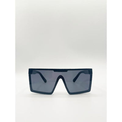 Superdrug SVNX Black Oversized Flat Top Square Frame Sunglasses- Buy online at McGrocer