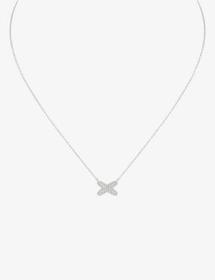 Chaumet Jeux de Liens 18-carat white gold diamond pendant necklace, UK version