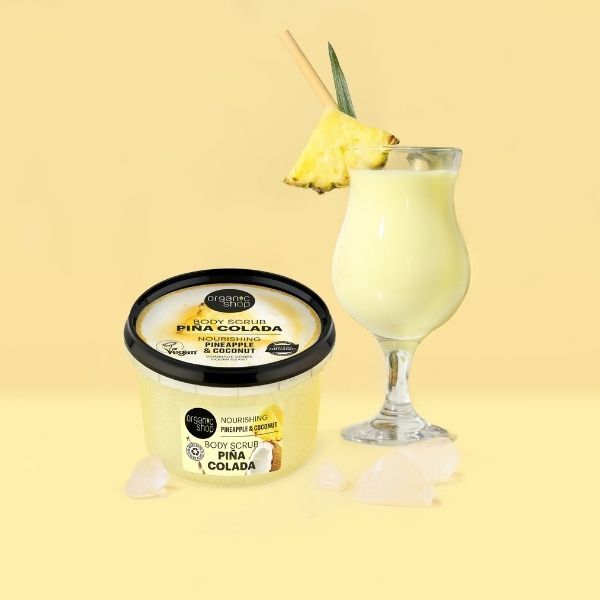 Organic Shop body scrub Pina Colada 250ml, imported from the UK