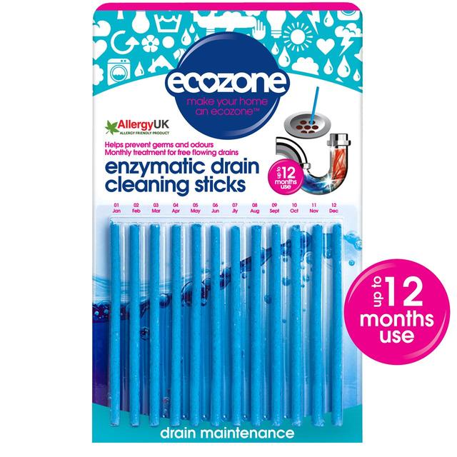 Ecozone Enzymatic Drain Cleaning Sticks   12 per pack GOODS M&S   