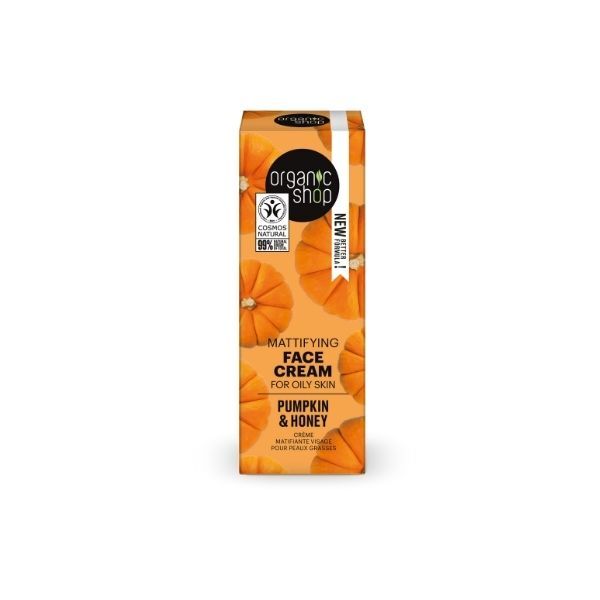 Organic Shop Mattifying Face Cream 50ml, imported from the UK