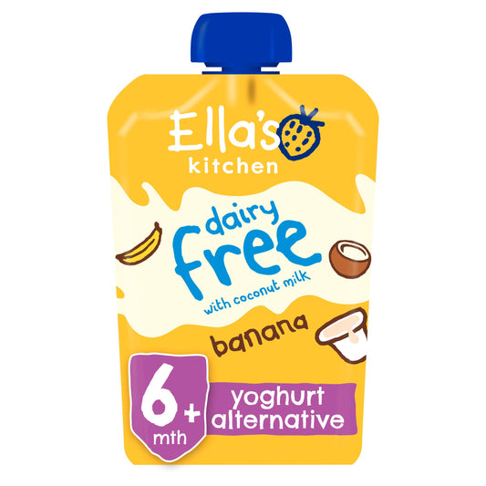 Ella's Kitchen Organic Dairy Free Coconut Yoghurt with Banana Baby Food Pouch 6+ Months 90g baby meals Sainsburys   