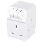 Masterplug 3-way switched adapter, UK version