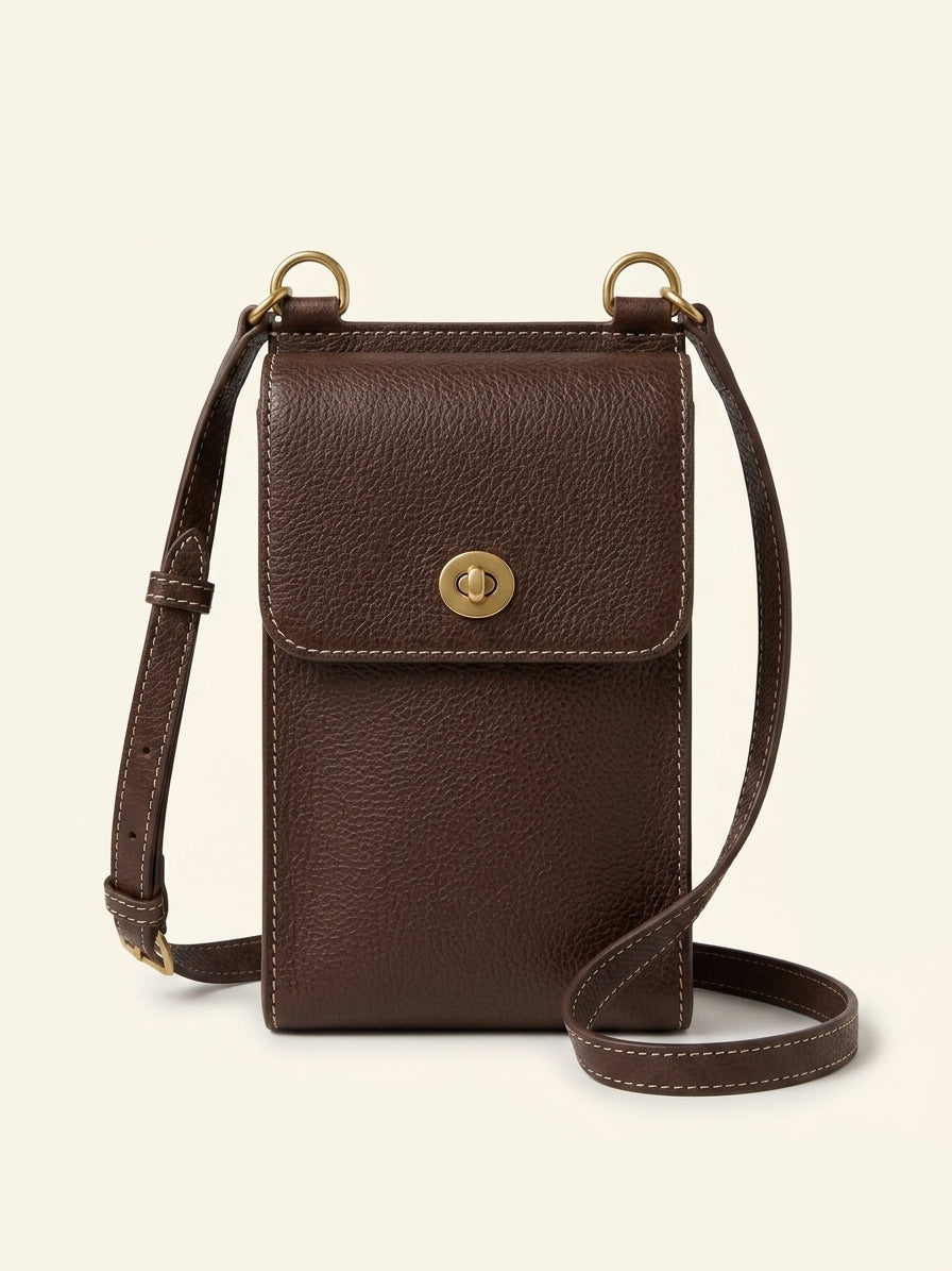 Mulberry Mini Antony leather pouch in grained finish (British brand)