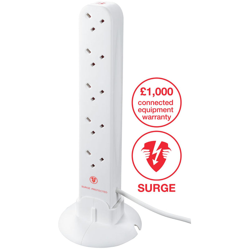 Masterplug 10 socket 4m surge protected extension lead (British brand)