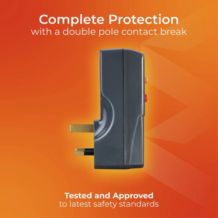 Masterplug RCD socket adapter 1 socket - British product