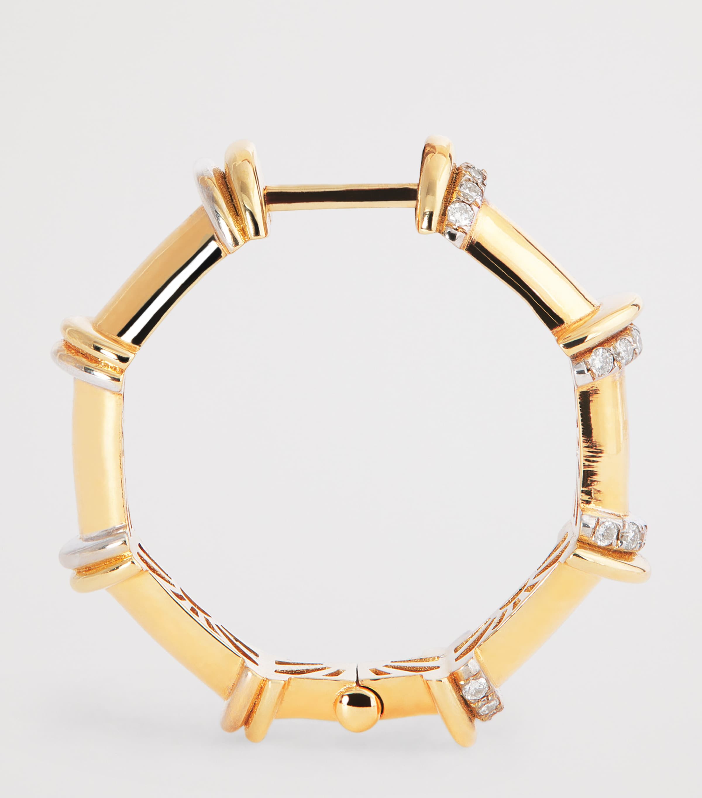 L'Atelier Nawbar 18kt gold diamond hoop earrings N93, UK version