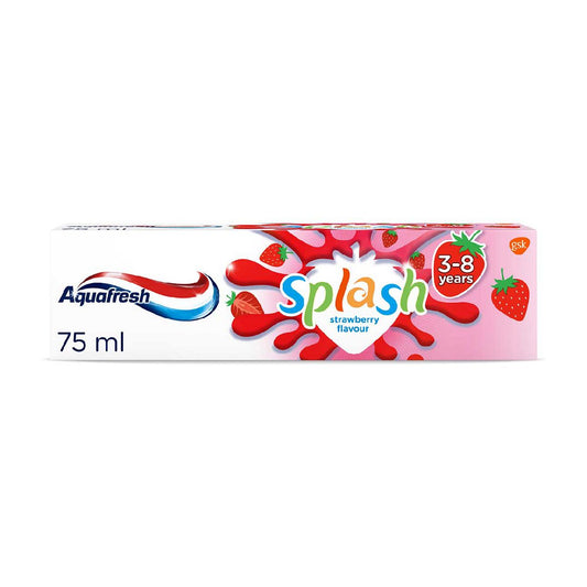 Aquafresh Kids Toothpaste, Splash 3-8 years Strawberry & Mint Flavour 75ml GOODS Boots   