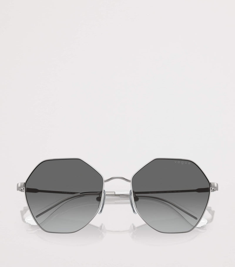 Vogue metal irregular sunglasses gradient lens, UK version