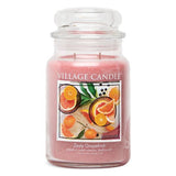 Village Candle Zesty Grapefruit large glass jar candle, UK version