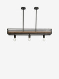 Bronx Pendelleuchte mit Holzregal und Metallstange - Britisches Produkt