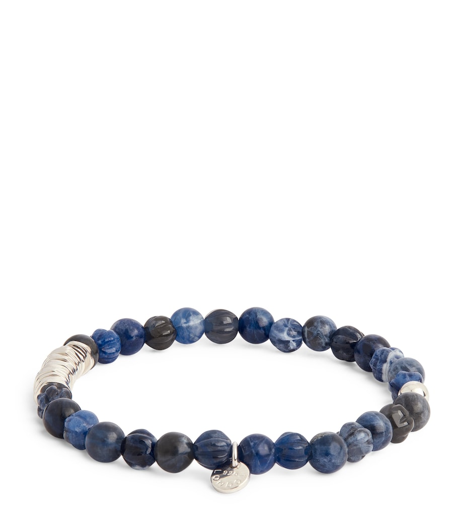 Tateossian sodalite and sterling silver discs bracelet, UK version