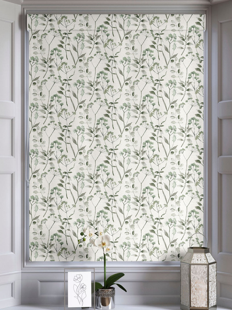 Next Isla Floral sage green roman blinds 100% cotton, UK version