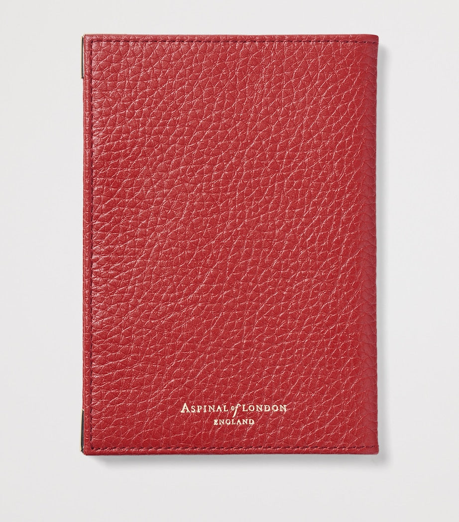 Aspinal of London grained leather passport cover - British product
