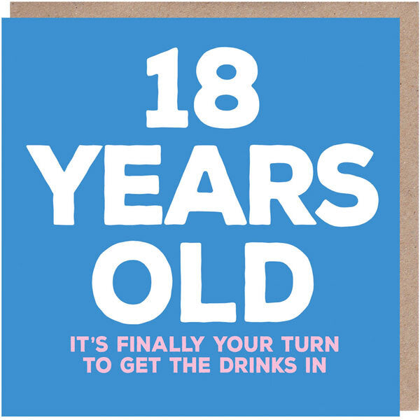 Paper Plane 18 years old birthday card (British brand)