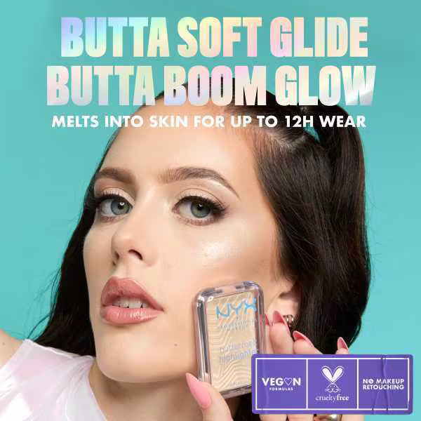 NYX Professional Makeup highlighter Butta Gold, imported from the UK