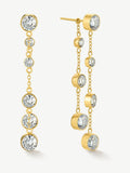 D.LOUISE gold tone waterproof drop earrings - British product