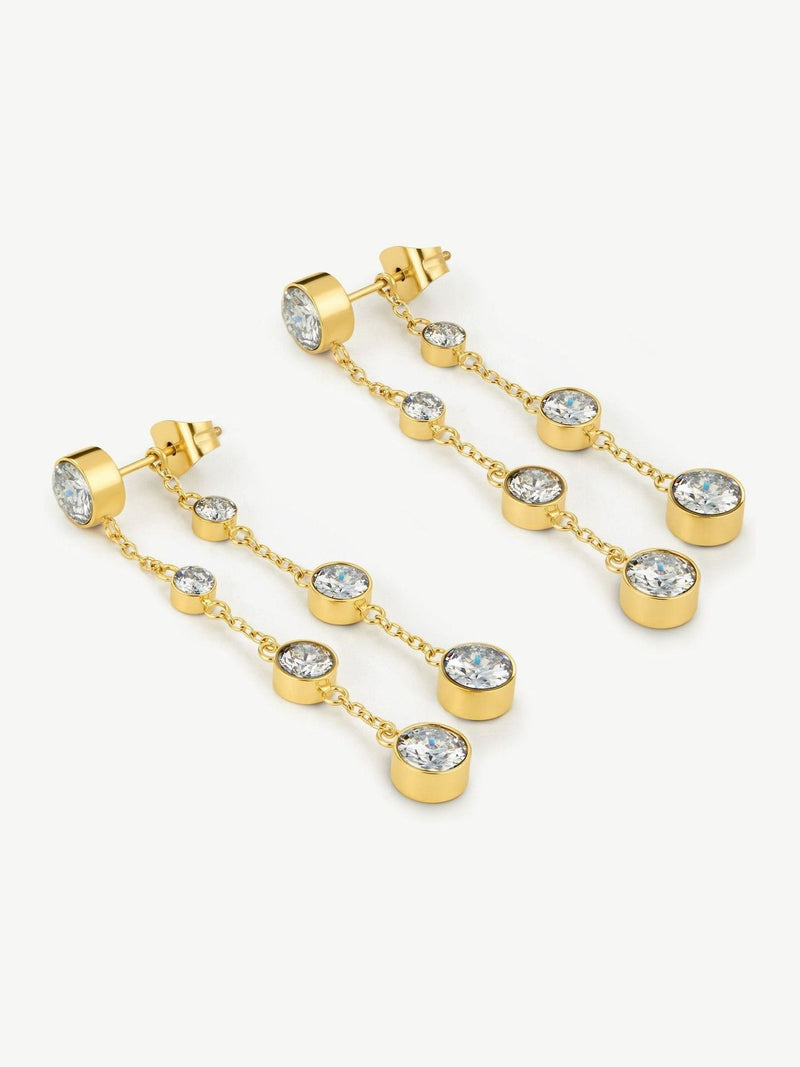 D.LOUISE gold tone waterproof drop earrings - British product