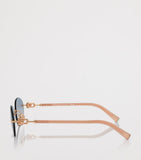Tiffany & Co. rimless oval sunglasses with gold-tone temples, UK version