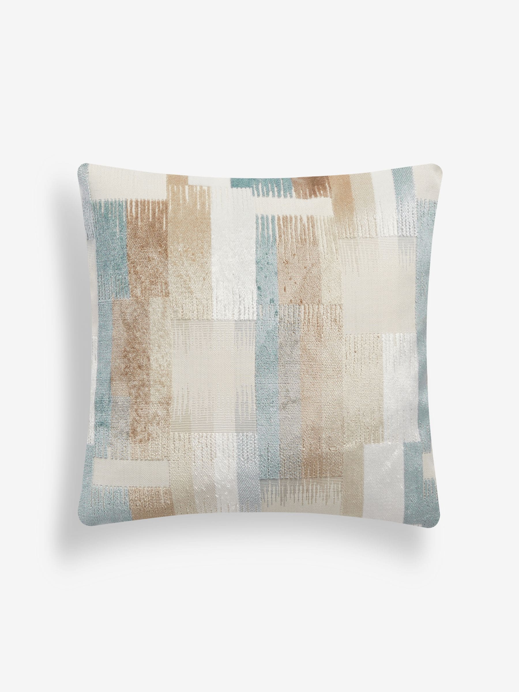 Cut velvet retro cushion black white 59cm - British product