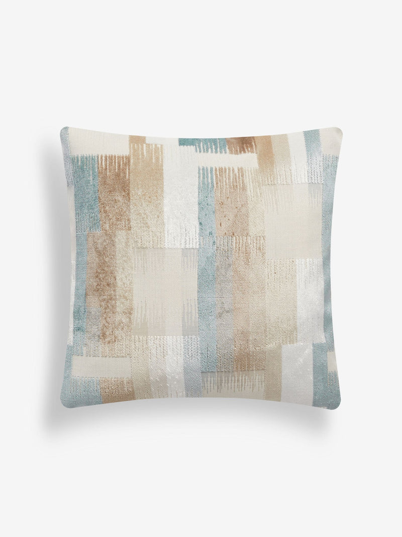 Cut velvet retro cushion black white 59cm - British product